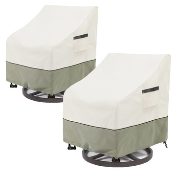 Outdoor Swivel Chair Covers 2 Pack, 100% Waterproof Heavy Duty Outdoor Chair Covers, (33 W x 35 D x 38.5 H inches)