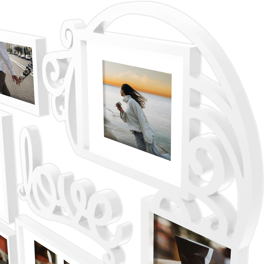 Photo Frame | Plaque College Frame - Valentine Wall Decoration Combination - White PVC Picture Frame Selfie Gallery