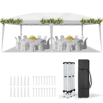 10'x20' Pop Up Canopy Tent Portable Instant Gazebo Party Tent with Carry Bag Outdoor Canopy for Outdoor Events