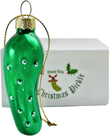Christmas Pickle Ornament Original German Legend Blown Glass Tree Decor