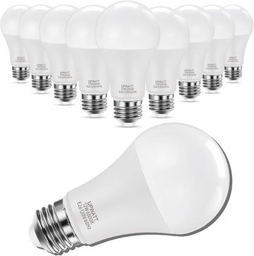 LED Light Bulbs 100 Watt Equivalent, A19 Daylight 6500K 12W 10 Packs