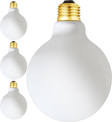 LED Light Bulb G30/G95 Dimmable Flick-Free Matt White 10W Soft White 3000k CRI95 1000LM, 100W Equivalent Vintage LED