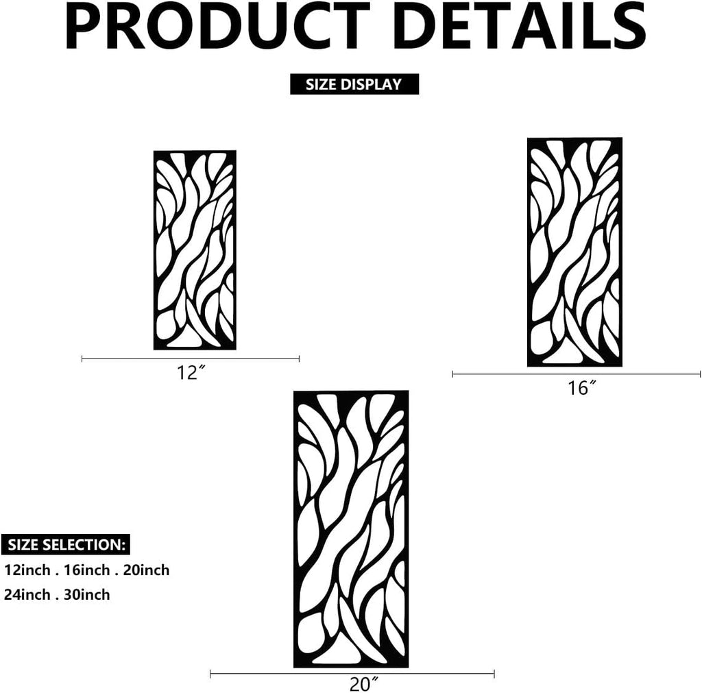 Abstract Wavy Organic Pattern Metal Wall Art Metal Outdoor Decor Metal Signs Modern Minimalist Elegant Wall