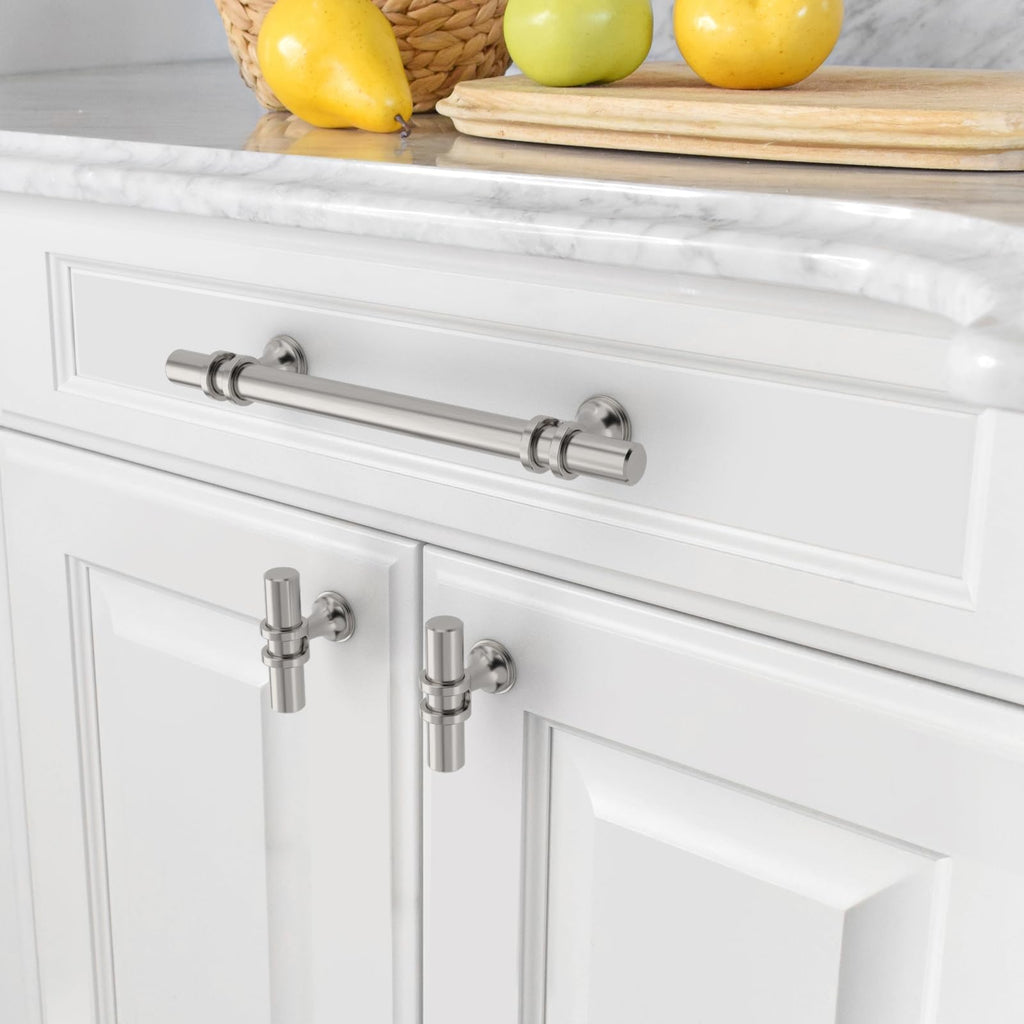 20 Pack Brushed Nickel Cabinet Knobs Heavy-Duty Solid Kitchen Cabinet Pulls Champagne Gold Dresser Drawer Hardware
