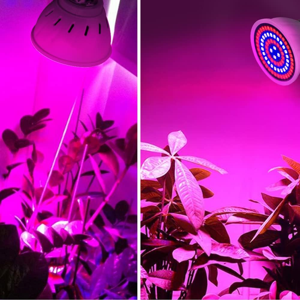 2 Pack Par16 LED Grow Light Bulb,Plant Short Neck Light Bulbs E27 Base,5W Grow Bulb 50W Equivalent, Grow Light