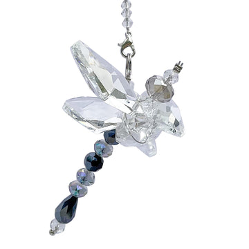 Crystal Dragonfly Suncatcher - Prism Rainbow Maker for Car, Garden, Home & Window Décor - Dragonfly Charm Gift for