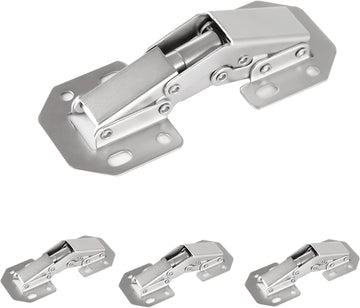 4-Pack Hidden Hinges Doors Frameless, Concealed Cabinet Hinges, 90 Degree Surface Mount Hinges