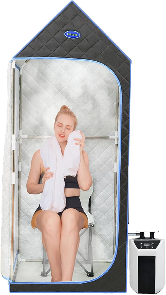 Portable Sauna Box for Home Spa Full Body, Personal Steam Sauna Tent Sauna Room with 3L 110V 1000W Steamer