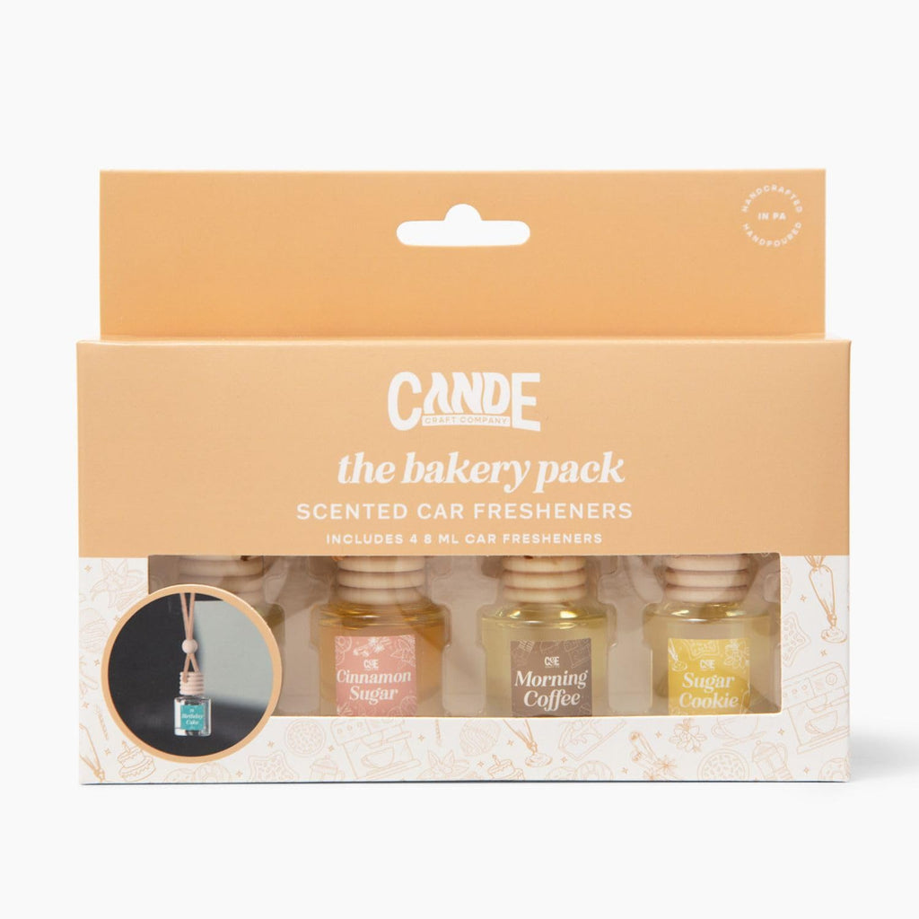 CANDECraftCo Car Air Freshener Diffuser - Bakery Scent - 4 Pack