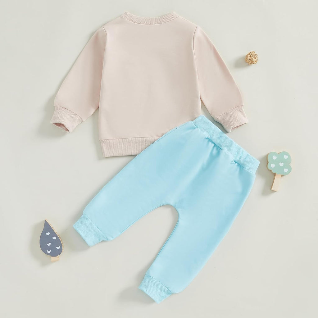 Toddler Boy Girl Outfit Long Sleeve Golf Cart Sweatshirt + Jogger Pants Sets Baby Boys Girls Fall Winter Clothes