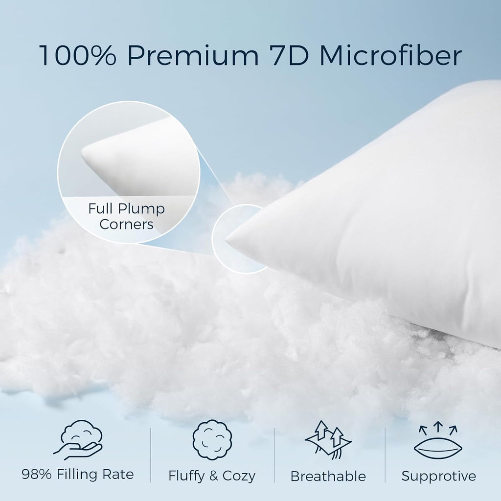 12x20 Pillow Insert, Soft Lumbar Support Pillow for Bed & Couch