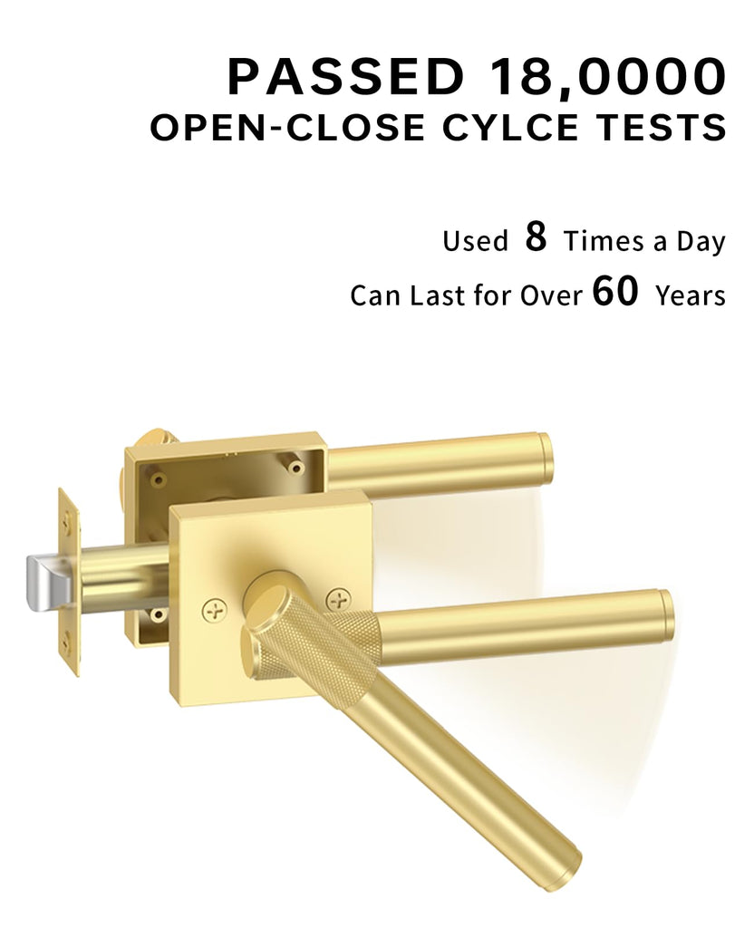1 Pack Gold Passage Interior Door Handles