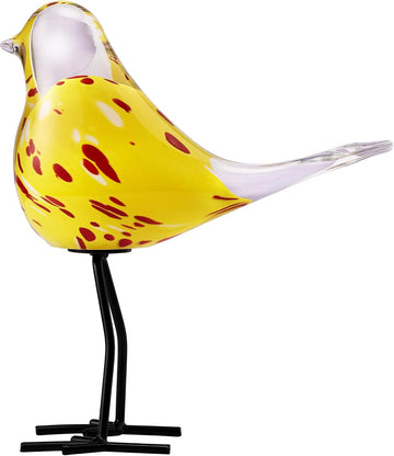Glass Bird Figurine Ironleg Hand Blown Art Home Decor Gift
