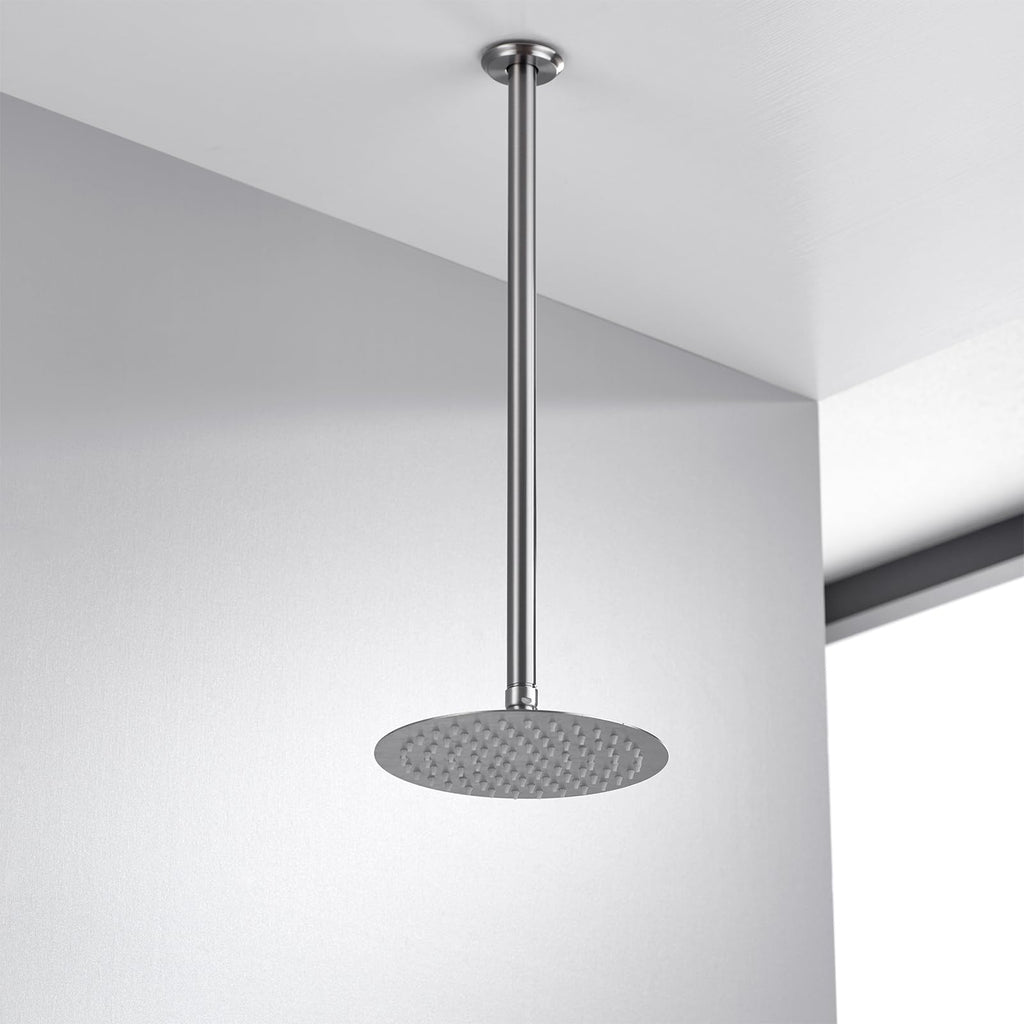 20 Inch Brushed Nickel Ceiling Mount Shower Arm for Rain Shower Head