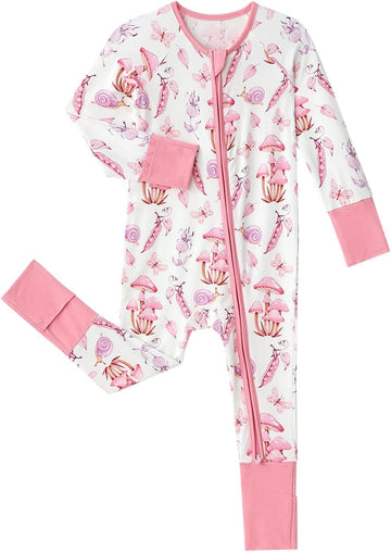 Viscose from Bamboo Pajamas - Infant Boys Girls Footless Zippy Pjs Sleep 'N Play Clothes - One Piece Romper