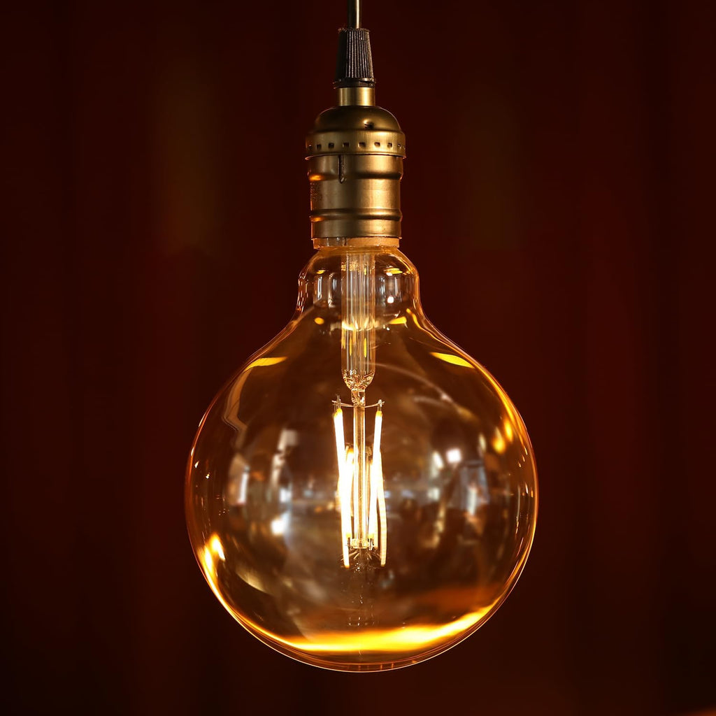 Artist Series G125 LED Globe Decorative Light Bulb, 9W, Amber, 2500K
