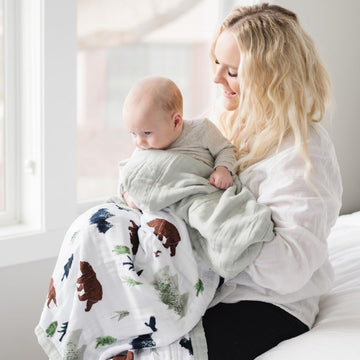 Muslin Baby Blanket | Breathable, Ultra-Soft Muslin Quilt | Perfect Receiving Blankets for Boys & Girls | Yosemite