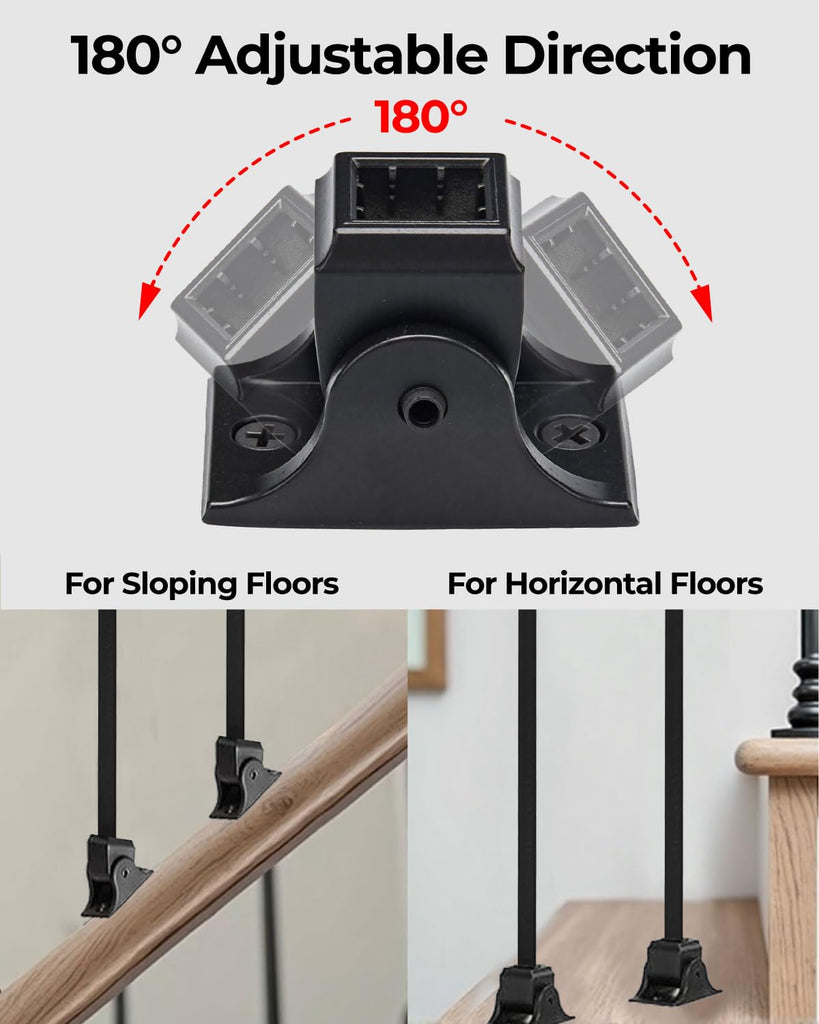 16 Pack Balusters for Staircase Interior Hollow Narrow Rectangular and Straight Stair Spindles 1/2" Square Iron