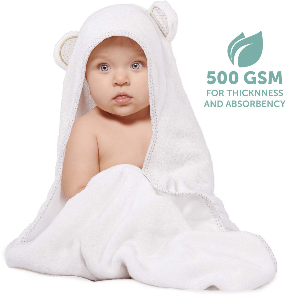 Hooded Baby Towels for Newborn - Super Soft Baby Bath Towels with Hood, Highly Absorbent Viscose Made from Bamboo