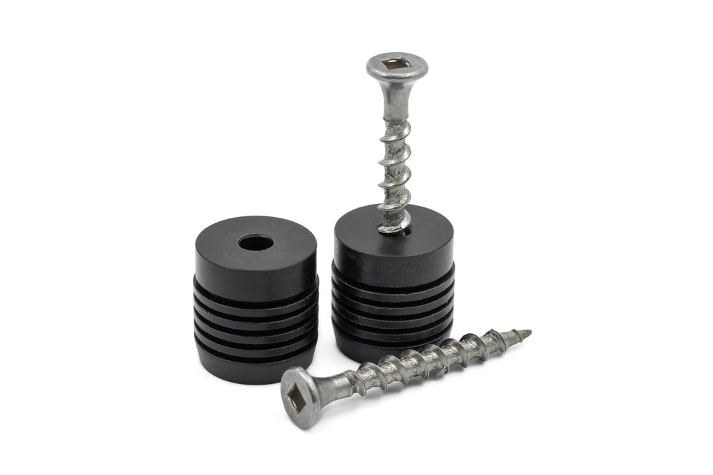 3/4 Inch Square Bronze Aluminum Pre-Drilled Pickets with Mounting Brackets for 1/8" Level Cable Railings (42" High