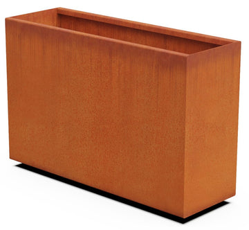 Large Rectangular Planters for Outdoor Plants - 36x12x24 Corten Steel Planter Box | Extra Large Outdoor Planters