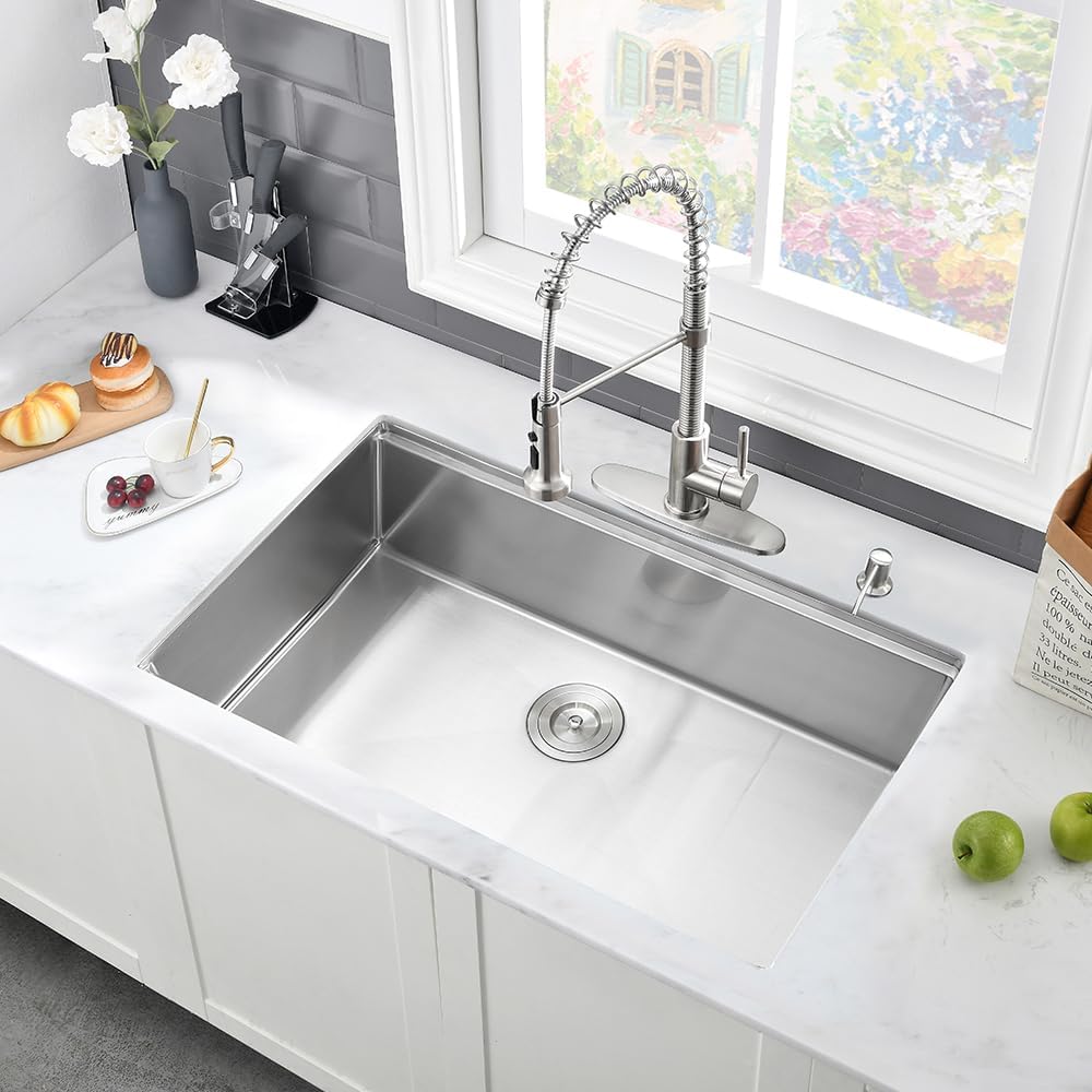 27x19 Undermount Kitchen Sink Stainless Steel Workstation Sink | 16 Gauge Stainless Steel Kitchen Sink Undermount