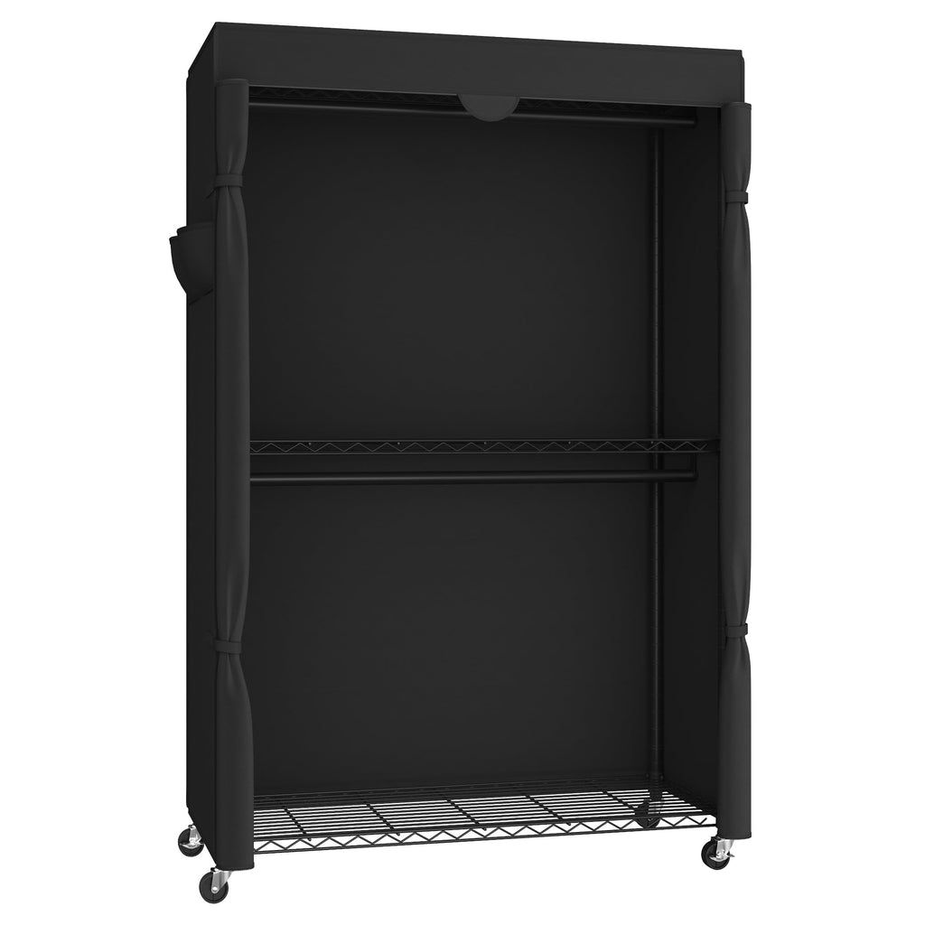 Clothing Rack, Heavy-Duty Garment Rack, Adjustable Storage Shelves