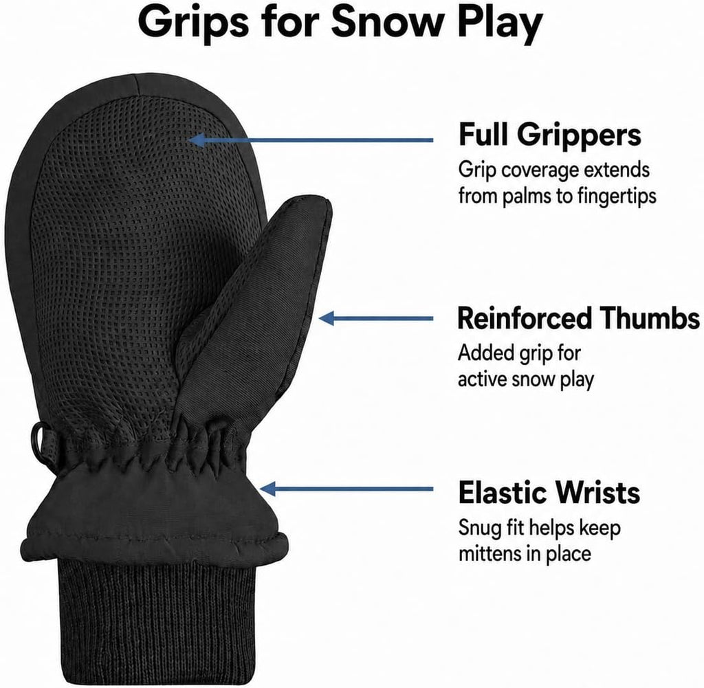 Kids Waterproof Snow Mittens Cold Weather Thinsulate Insulated
