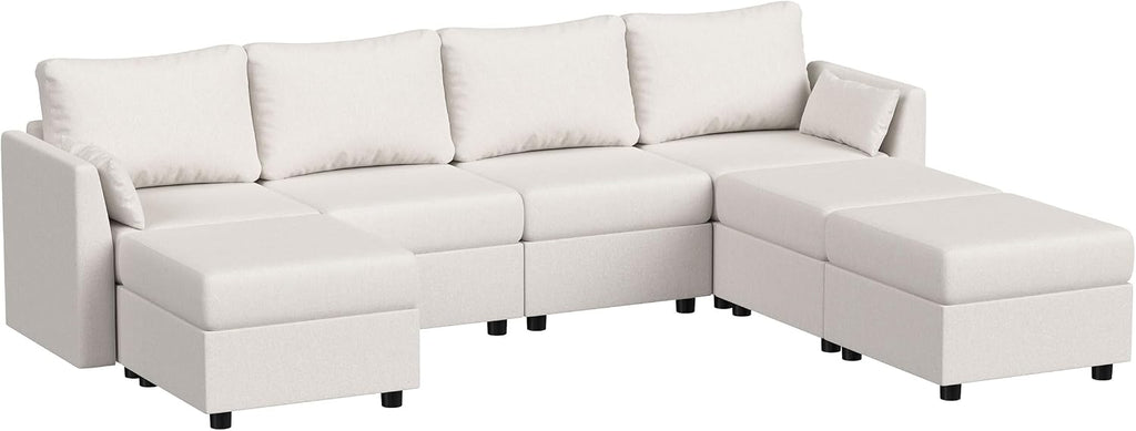 Modular Sectional Sofa Couches, Large Convertible Modular Couches with Storage