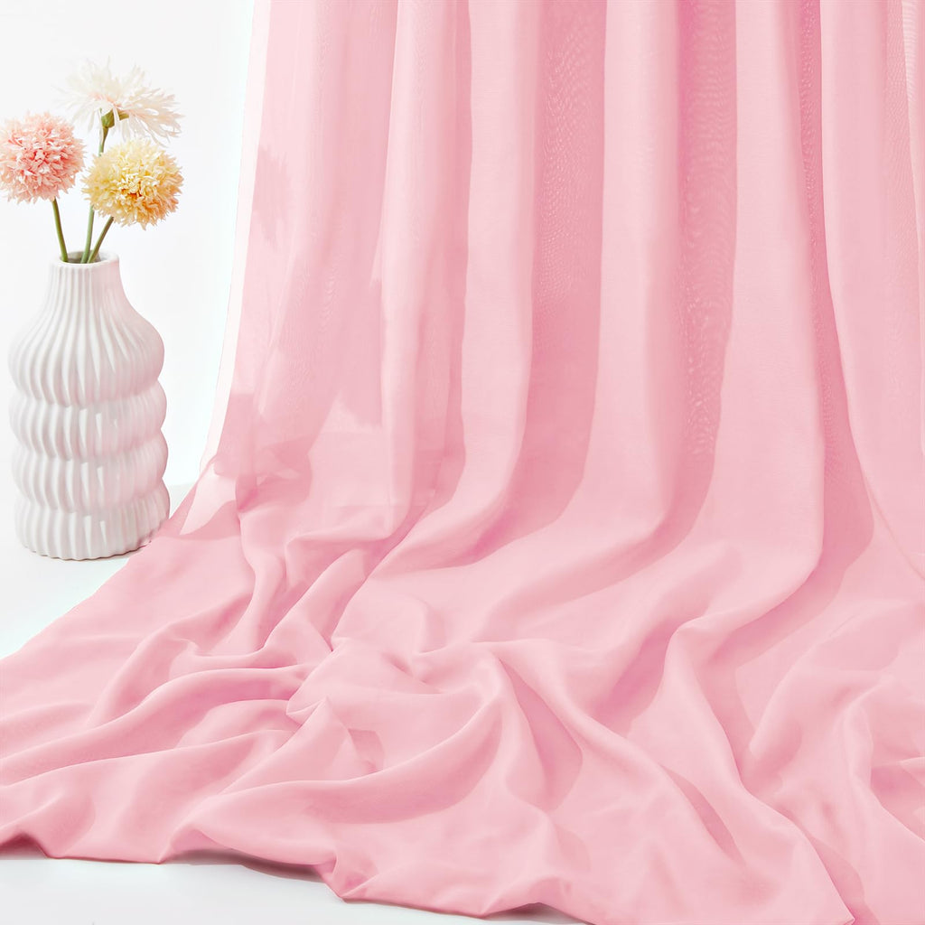 Light Pink Chiffon Fabric by The Yard, 3 Yards, 60 Inch