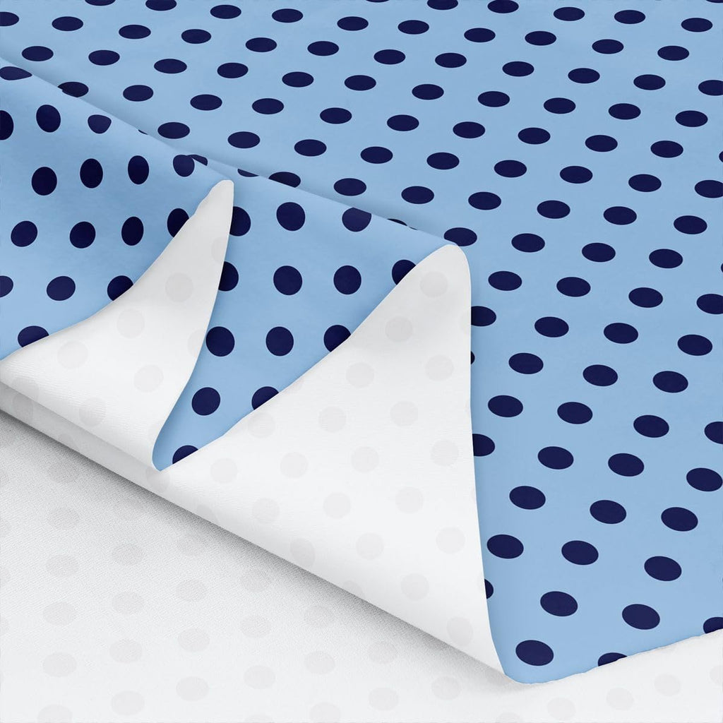 Navy Blue Fabric by The Yard, Polka Dots Soft Polyester No Stretch Fabric for Sewing Lover, Abstract Geometric Circles