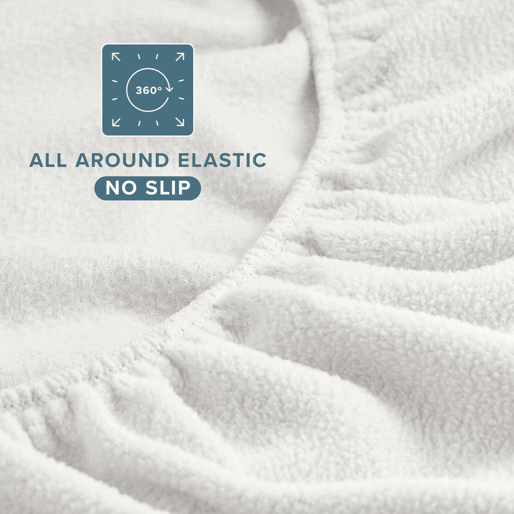 Super Soft Fleece Sheet Set (Antique White)