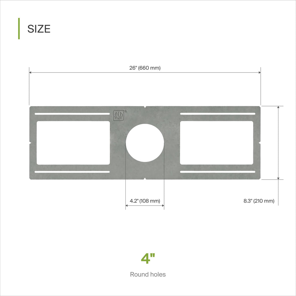 24 Pack New Construction Mounting Plate, 4 Inch Wafer Light Bracket
