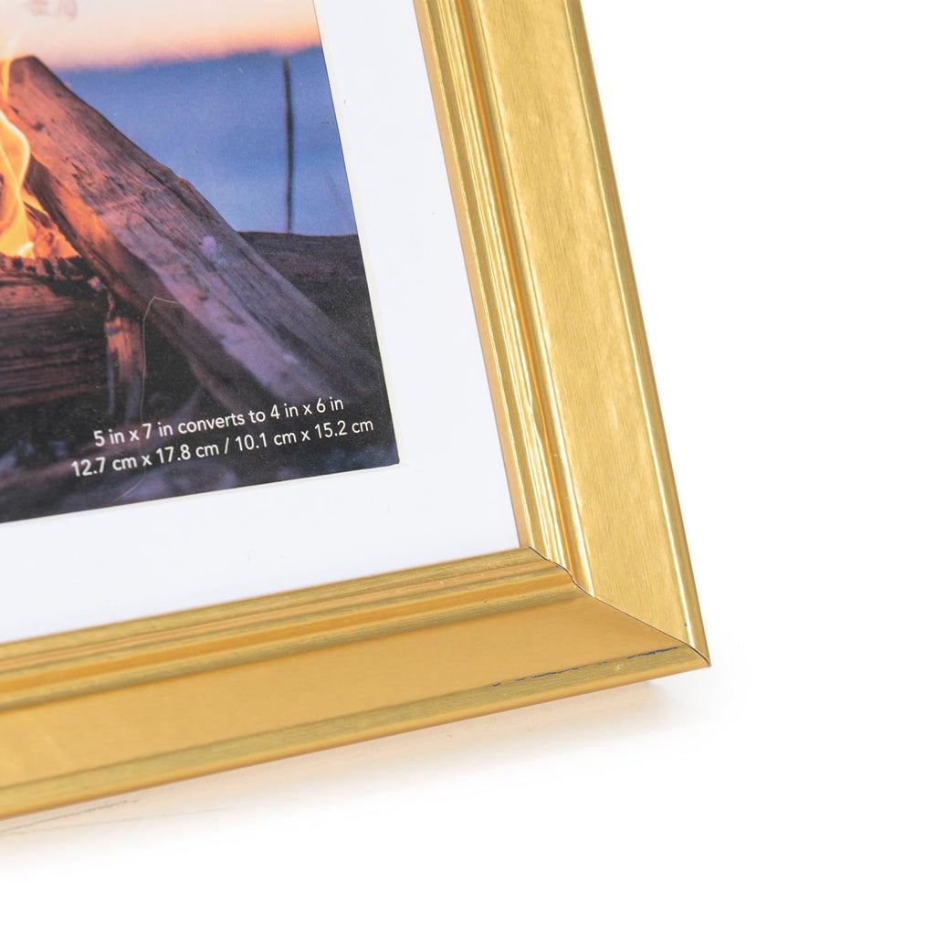11x14 Picture Frame Gold 2 Pack, Display 11x14 without Mat or 8x10 with Mat, Wall Gallery Photo Frames