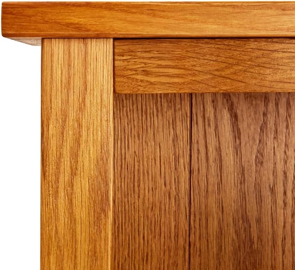 Solid Oak Wood Bookcase 3-Tier Rustic Style Brown Finish Study Library Storage Shelf Organizer