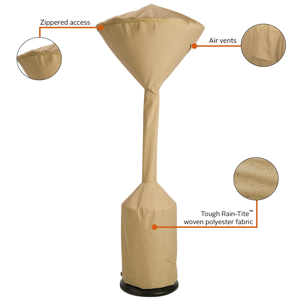 Terrazzo Water-Resistant 34 Inch Round Stand-Up Patio Heater Cover
