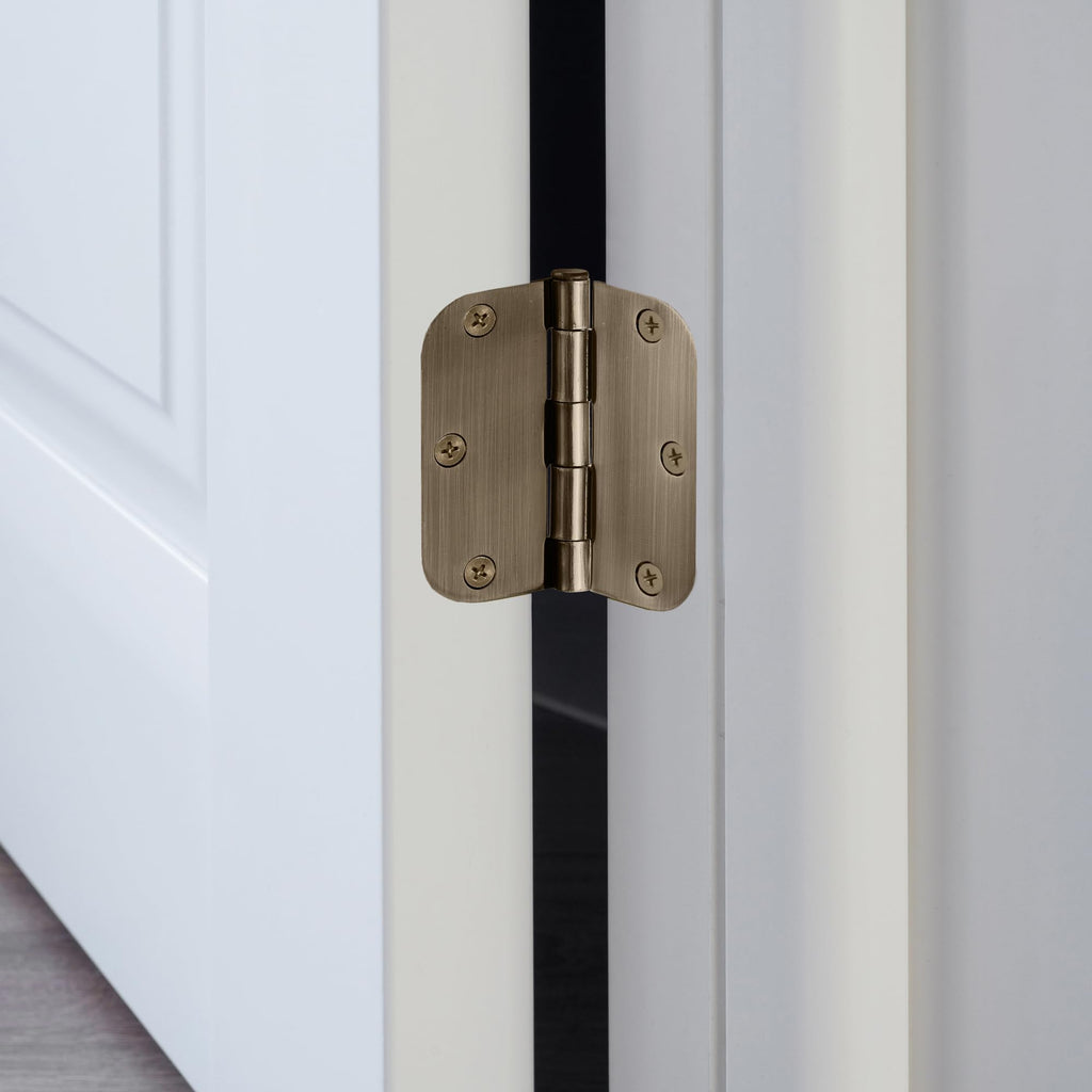 Interior Door Hinge, 3.5", Antique Brass
