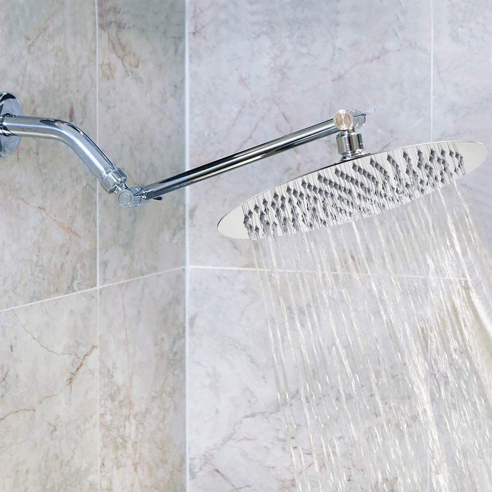 Rain Shower Head, Ultra-Thin Design-Pressure Boosting, Awesome Some Experience, High Flow Stainless Steel Rainfall