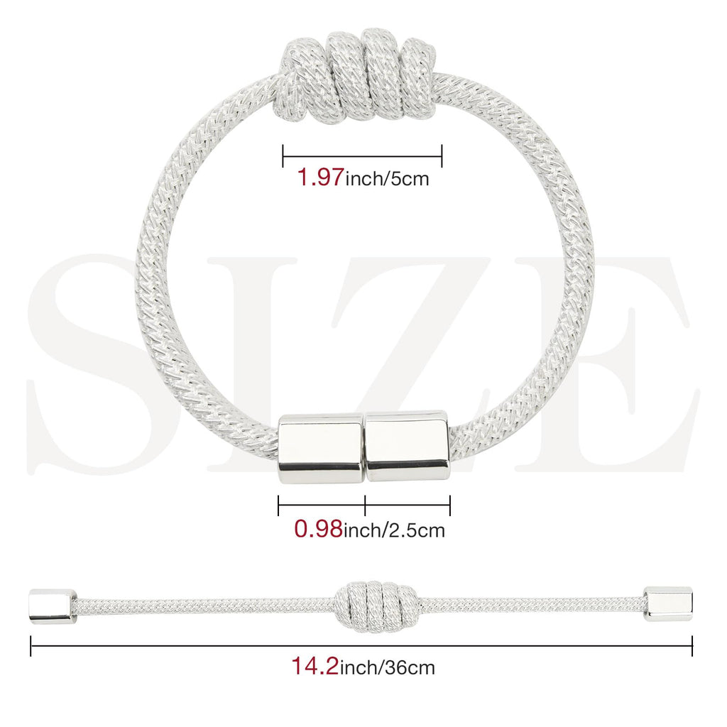 Mini Magnetic Curtain Tiebacks Modern Simple Style Drape Tie Backs Elegant Hand Weave Rope Knot Decorative - 2 Pack