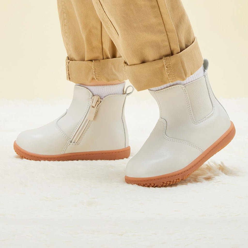 Baby Girl Boy Boots High Top Walking Shoes White