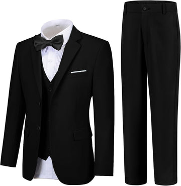 Boys Tuxedo Suit for Kids Wedding Prom Formal Dress Clothes Toddler Tux Set