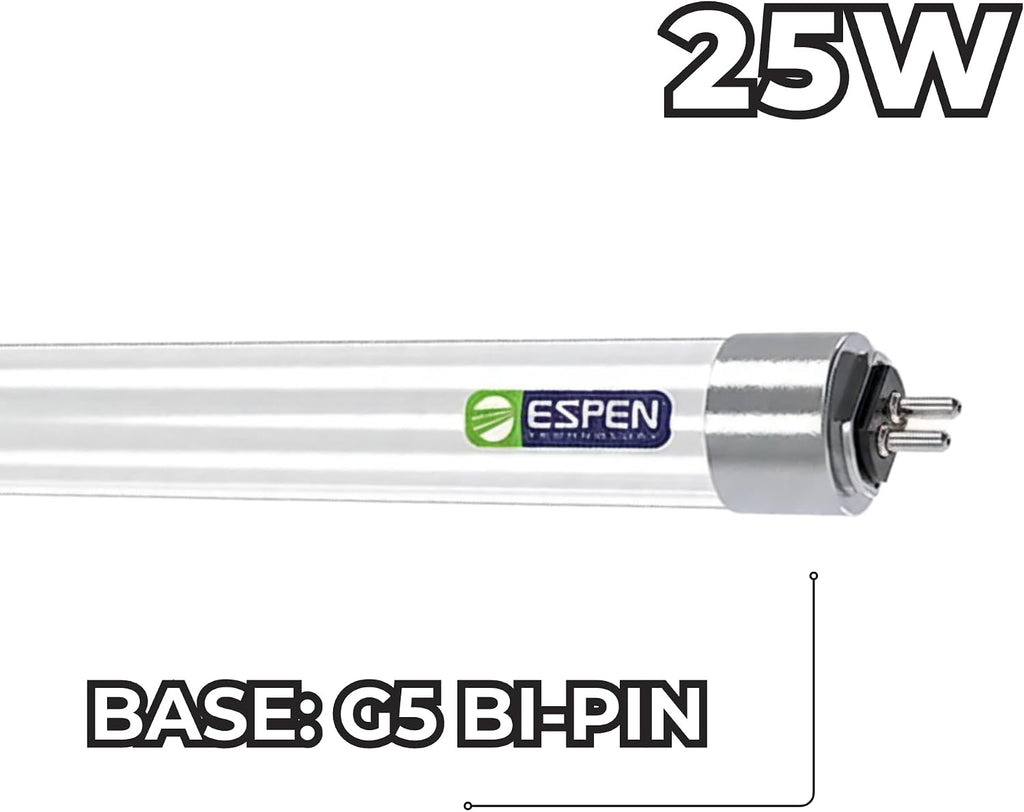 25 Pack 4FT LED T5 Type B Light Tube, Ballast Bypass Direct Wire, Internal Driver, Double-Ended Power, 25W 3500lm