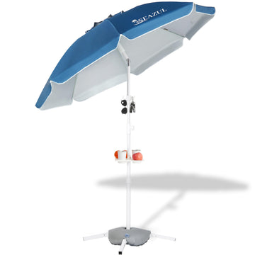 6.5ft Sun Shade Umbrella, Portable Umbrella with Stand for Sports