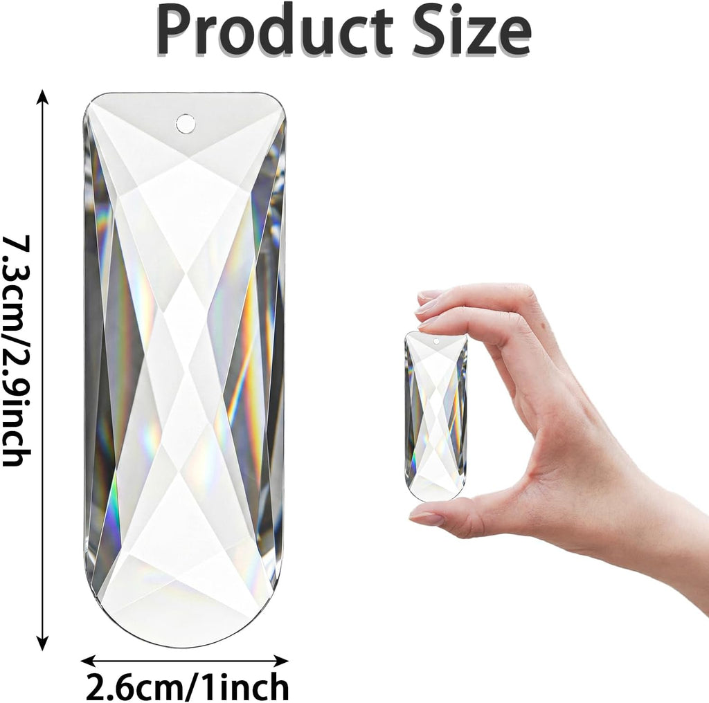 Clear Crystal Prisms with 2 Holes, 2"x1.2" K9 Crystal Chandelier Replacement Parts