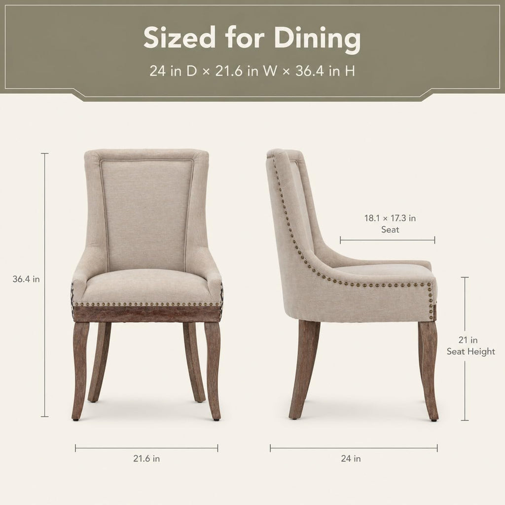 Dining Chairs Set of 4, Kitchen & Dining Room Chairs, Fabric Upholstered Dinning Chairs, Sillas De Comedor
