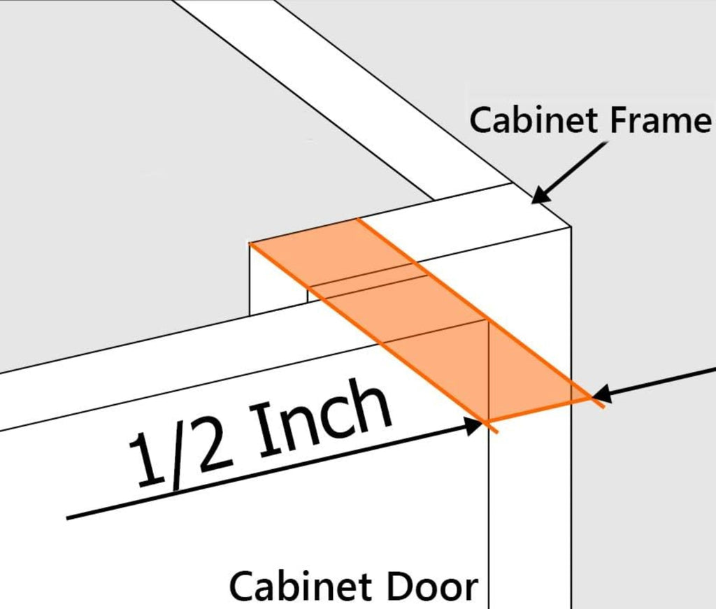50-Pack 1/2" Overlay Soft Close Face Frame Kitchen Cabinet Hinges