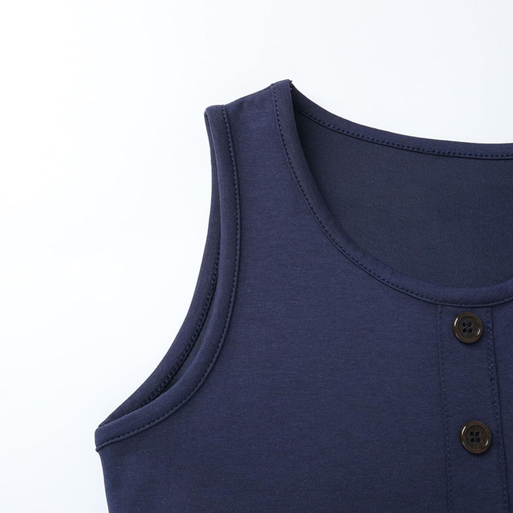 Girls School Uniform Jumper Dress Pockets Stretch Cotton Blend