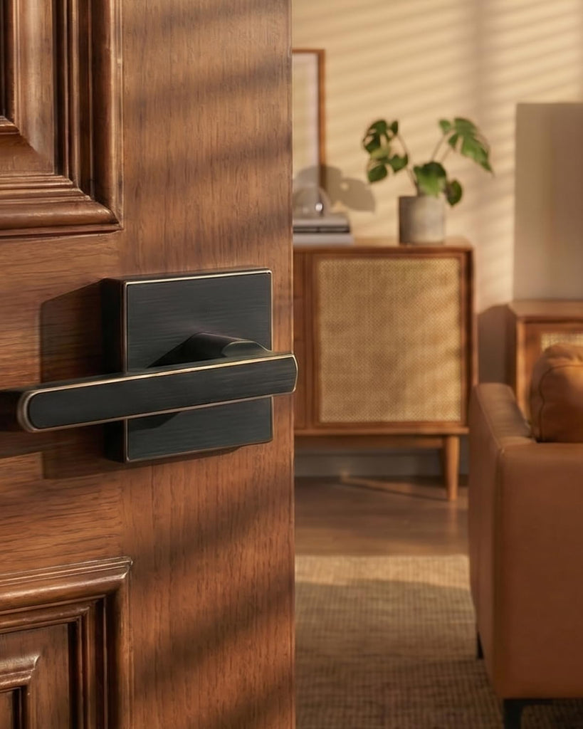 Oil Rubbed Bronze Door Handles Interior,Privacy Bedroom- 6 Pack