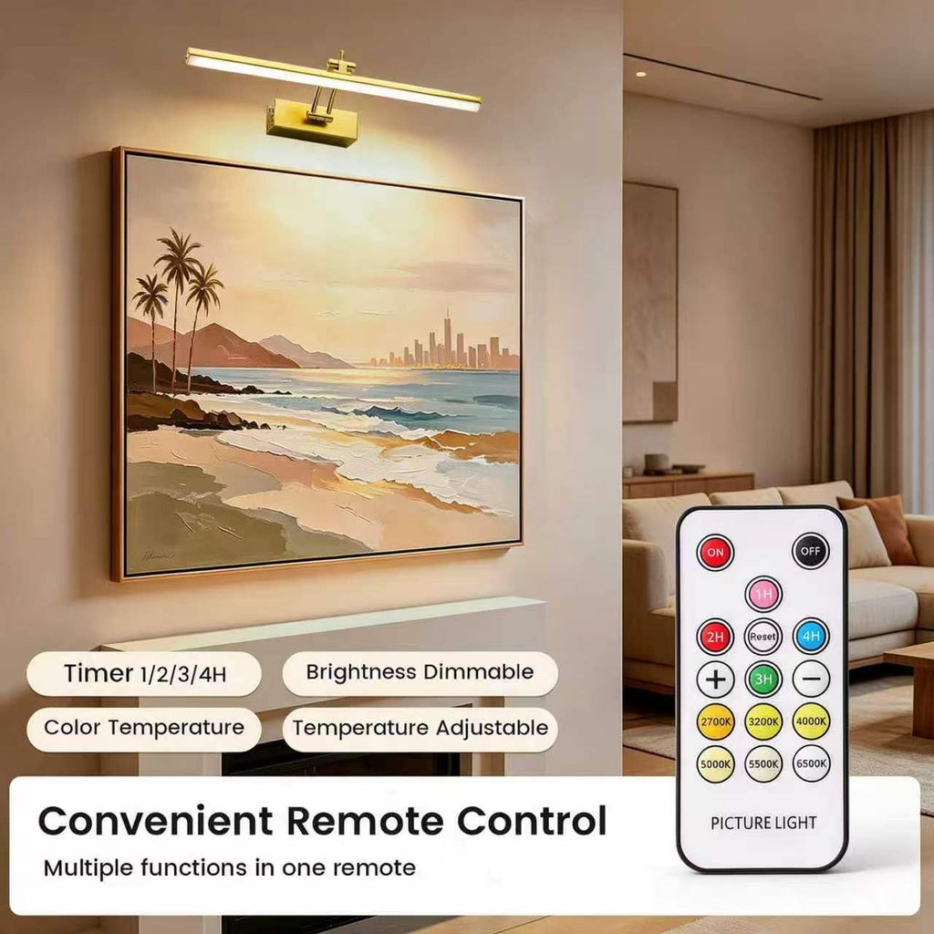 2 Pack Picture Light Battery Operated for Wall, 16" Wireless Art Lighting for Painting, 6 Colors Picture Frame Lights