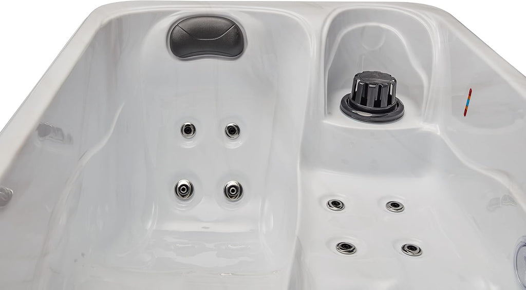 Cashmere 2 Person Outdoor Hot Tub in Gray with Ozonator